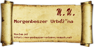 Morgenbeszer Urbána névjegykártya